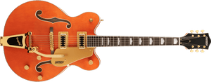 Gretsch G5422TG Electromaticâ€š Classic Hollow Body Double-Cut with Bigsbyâ€š and Gold Hardware, Laurel Fingerboard, Orange Stain