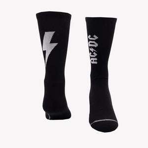 AC/DC "Lightning Strikes" Large Crew Socks in Black (1-Pair)