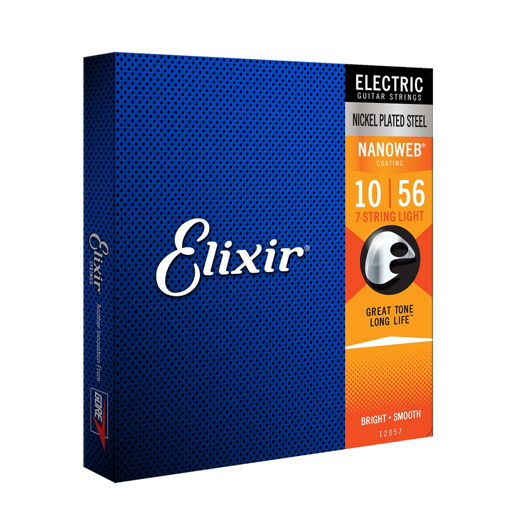 Elixir 12057 Nanoweb Electric 7 String Light 10-56