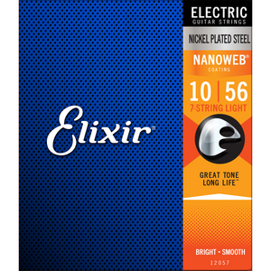 Elixir 12057 Nanoweb Electric 7 String Light 10-56
