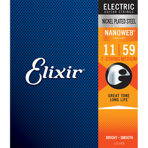 Elixir 12106 Nanoweb Electric 7 String Medium 11-59