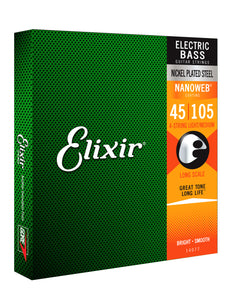 Elixir 14077 Nanoweb Bass  Medium 45-105