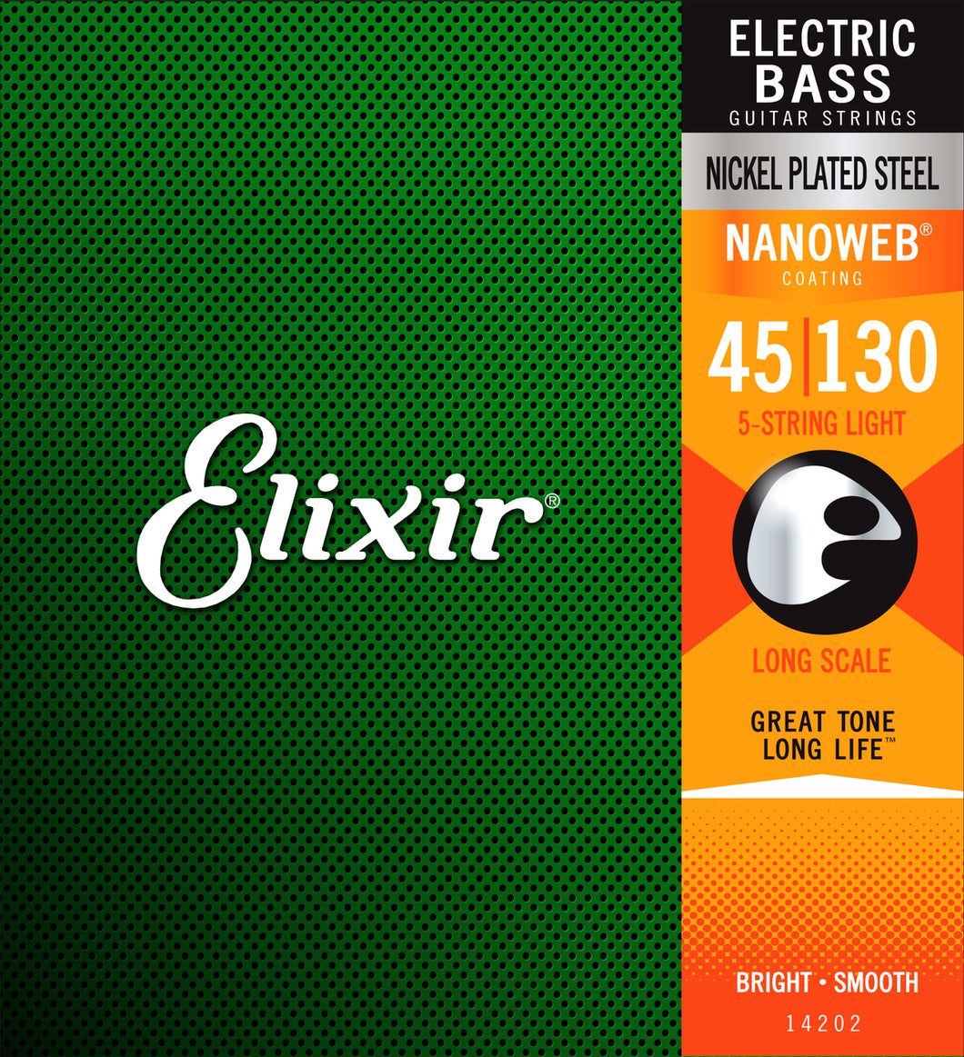 Elixir 14202 Nanoweb Bass  Light 45-130 5 String