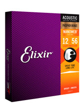 Load image into Gallery viewer, Elixir 16077 Nanoweb Phosphor Bronze Light-Med 12-56
