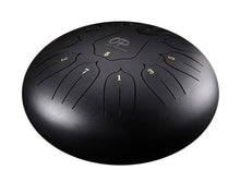 Load image into Gallery viewer, Opus Percussion 10&quot; Metal 11-Note Lotus Carves Style Tongue Drum in Black
