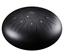 Load image into Gallery viewer, Opus Percussion 12&quot; Metal 11-Note Lotus Carves Style Tongue Drum in Black
