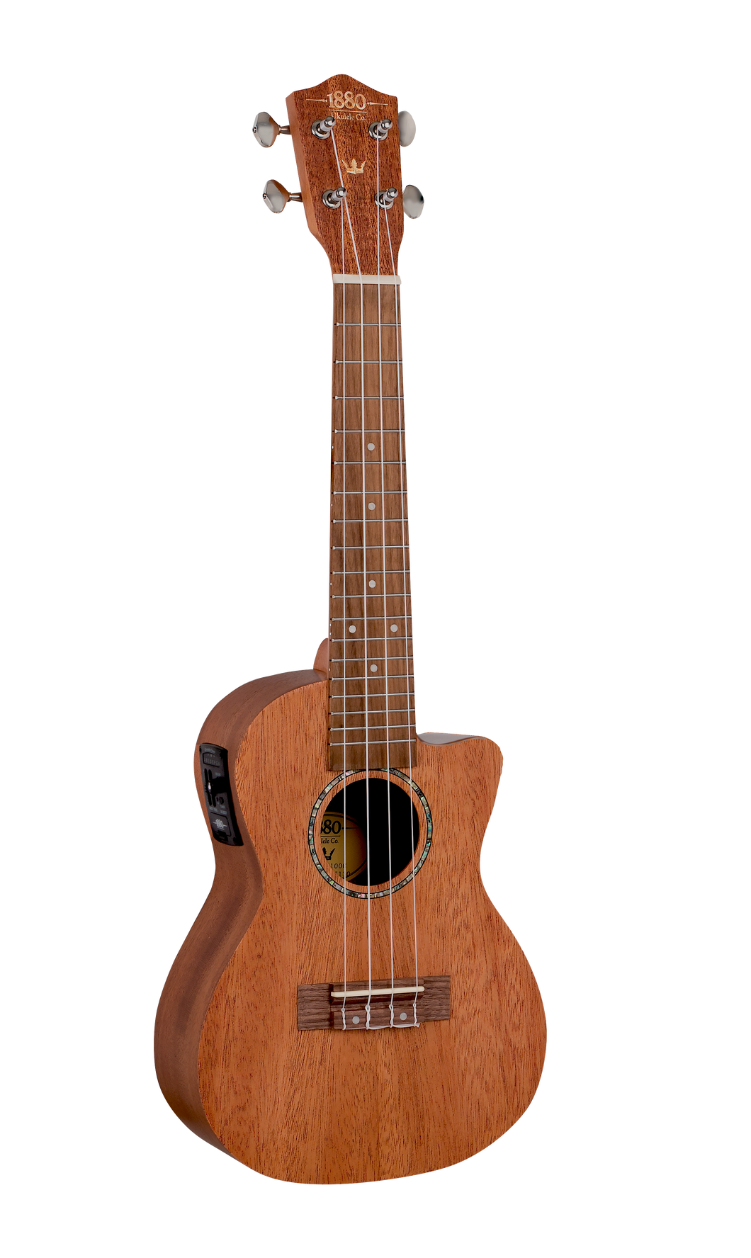 1880 UKULELE CO. 100 Series Concert Ukulele - Cutaway, Electric Acoustic