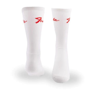 FENDER "Classic" Large Crew Socks in White (3-Pair)