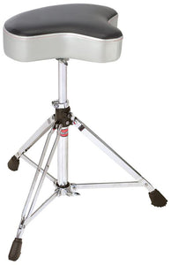 Gibraltar 6600 Series Double Braced Motostyle Drum Throne in Grey Silver Finish