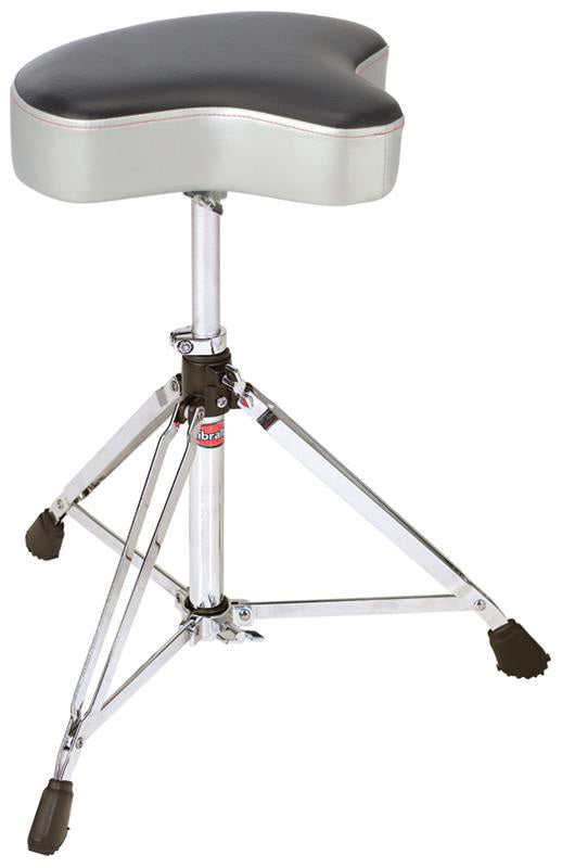 Gibraltar 6600 Series Double Braced Motostyle Drum Throne in Grey Silver Finish