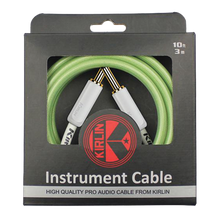 Load image into Gallery viewer, Kirlin KIPW201WGR-20 PVC Woven Guitar Cable 20Ft Green
