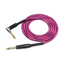 Load image into Gallery viewer, Kirlin IWB202WPP 10ft Premium Plus Wave Pink Guitar Cable RA to Straight
