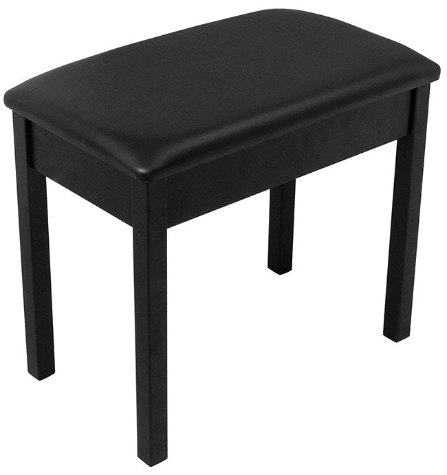 On Stage Keyboard/Piano Bench Flip-Top, Solid Wood & Vinyl in Black