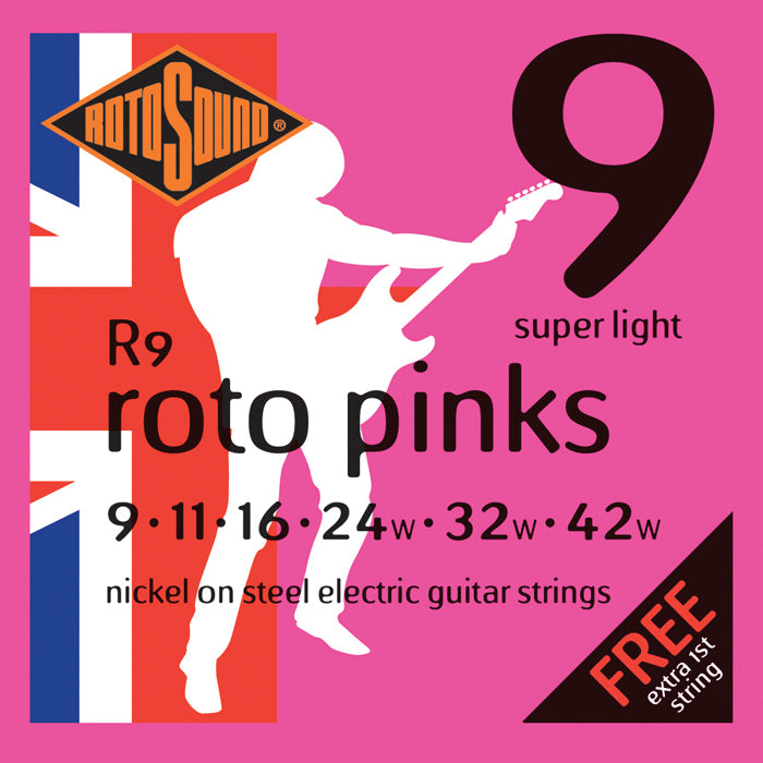 Rotosound R9 Roto Pinks  Electric Set 9 - 42