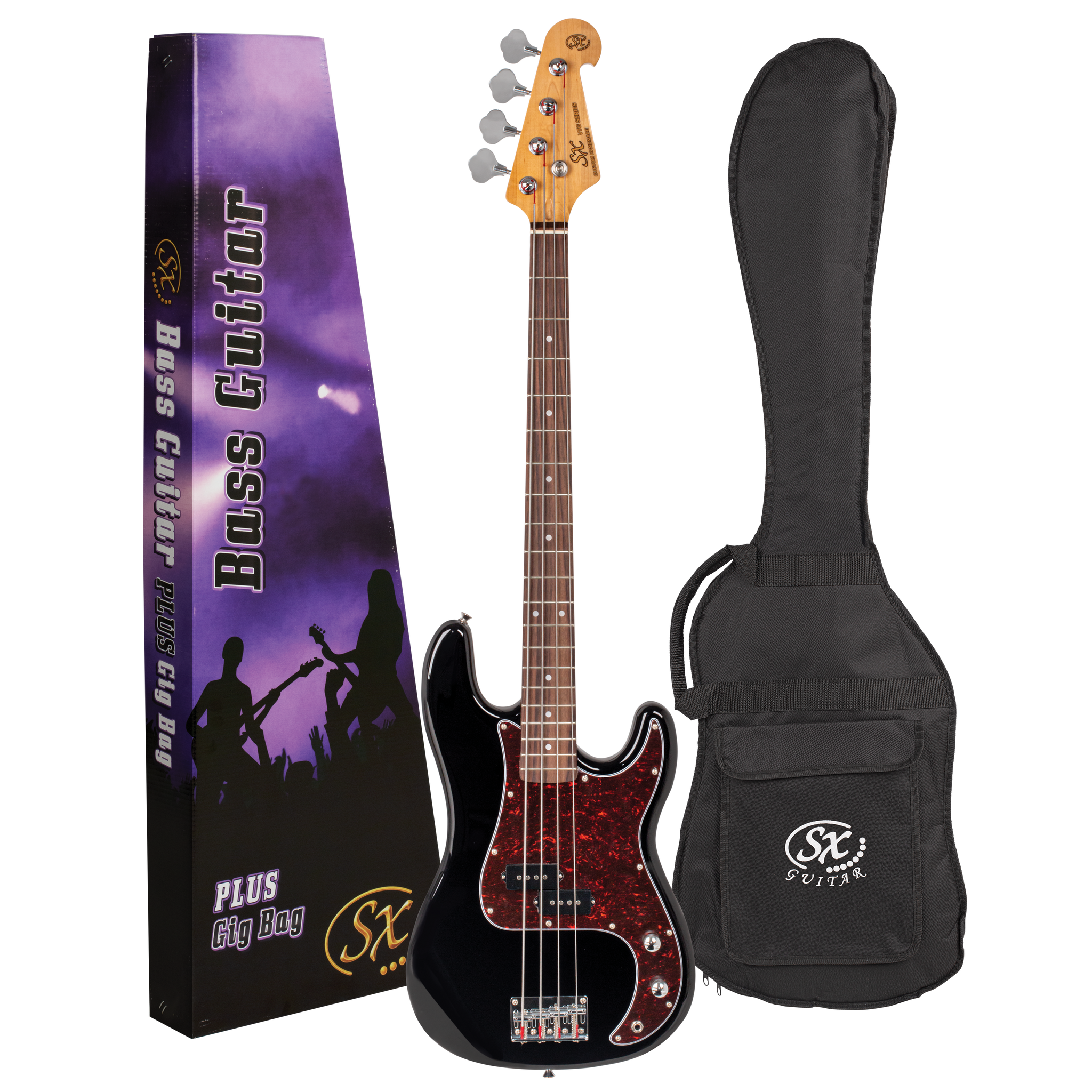 SX STANDARD SERIES CUSTOM HANDMADE ベース SX Standard Series Custom Handmade Bass Black - Kaj's Guitar