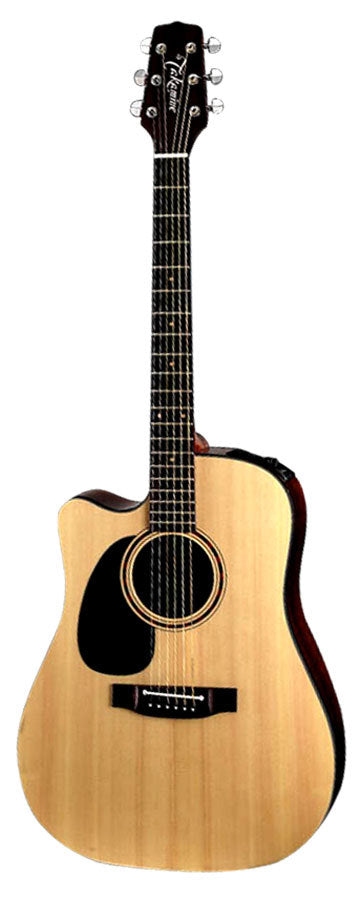 Takamine Legacy Series Left Handed Dreadnought AC/EL Guitar with Cutaway - TEF340SCLH