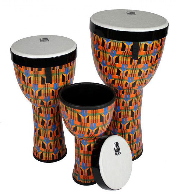Toca Freestyle 2 Series Nesting Djembes in Kente Cloth - PK3