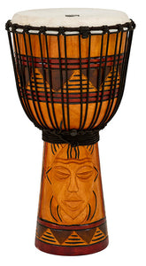 Toca Origins Series Wooden Djembe 10" Synthetic Head in Tribal Mask