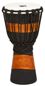 Toca Street Carved Series Wooden Djembe 8" Synthetic Head in Black & Brown