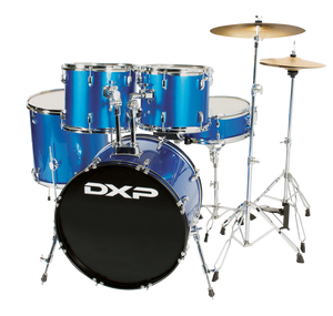 DXP 22" 5 Piece Drum Kit Package  Metallic Blue