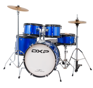 DXP 5 Piece Junior Drum Kit Package  Metallic Blue