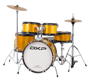 DXP 5 Piece Junior Drum Kit Package  Gold Sparkle