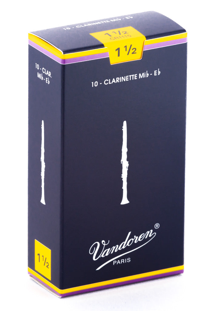 Vandoren E Flat Clarinet Reeds - TRADITIONAL - Gr 1.5 - Box of 10