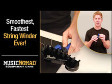 Load and play video in Gallery viewer, Music Nomad Grip Winder Rubber Lined, Dual Bearing Peg Winder
