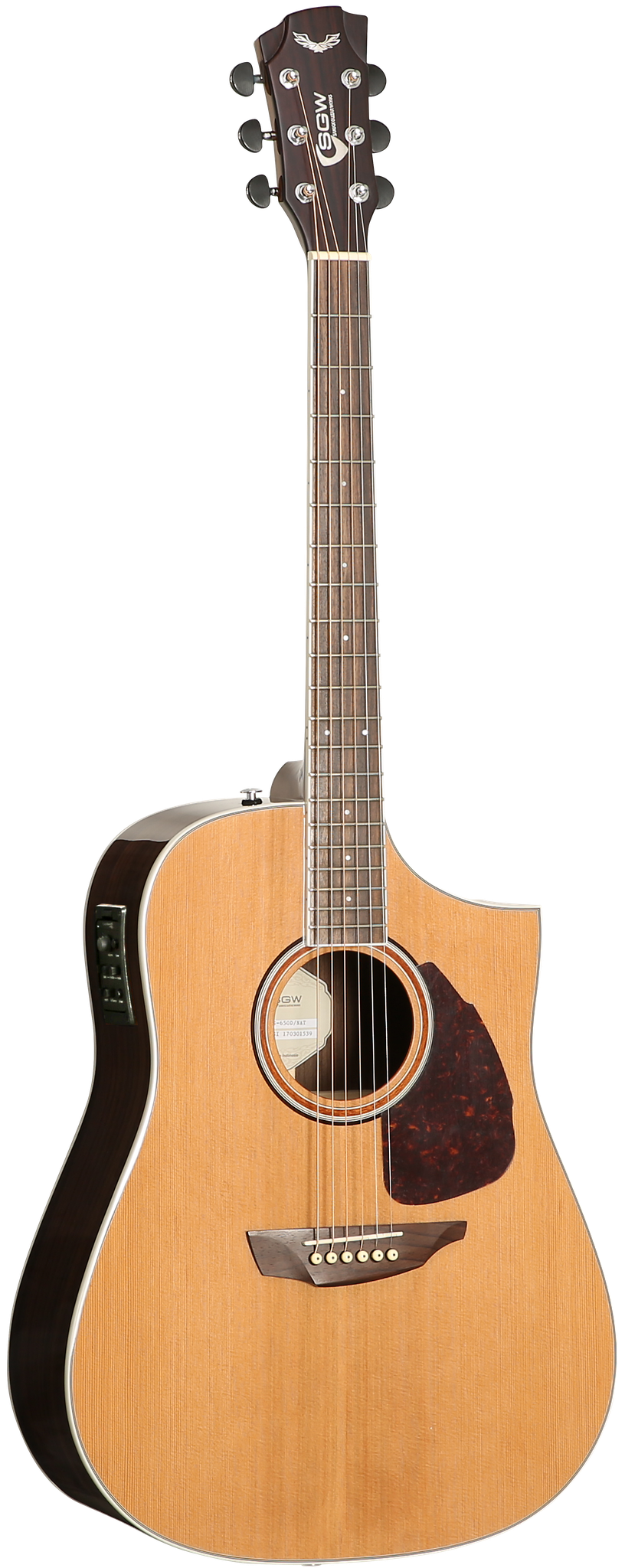 SGW S650D Dreadnought electric / acoustic guitar with Sharp Florentine cutaway