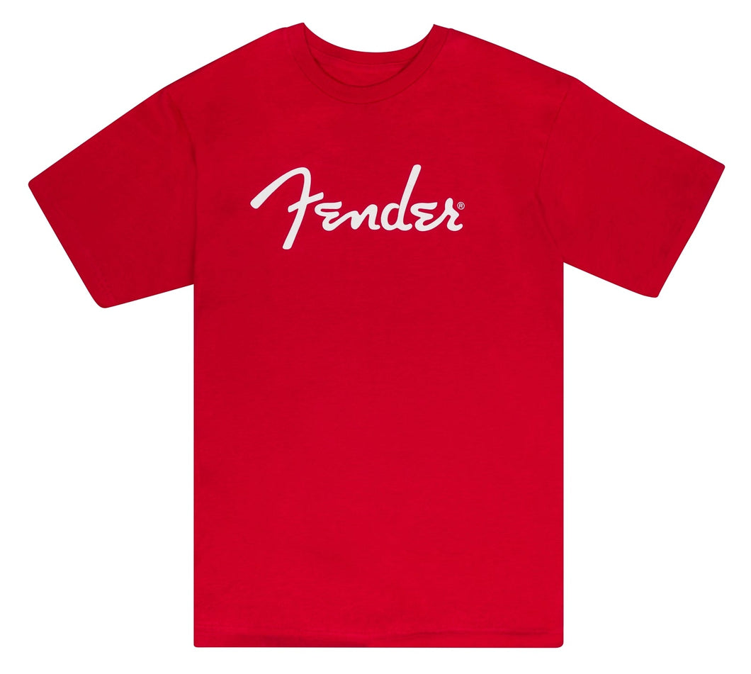 Fender Spaghetti Logo T-Shirt, Dakota Red - Medium