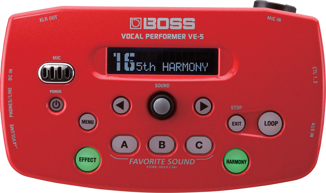 Boss VE5 Vocal Performer Red